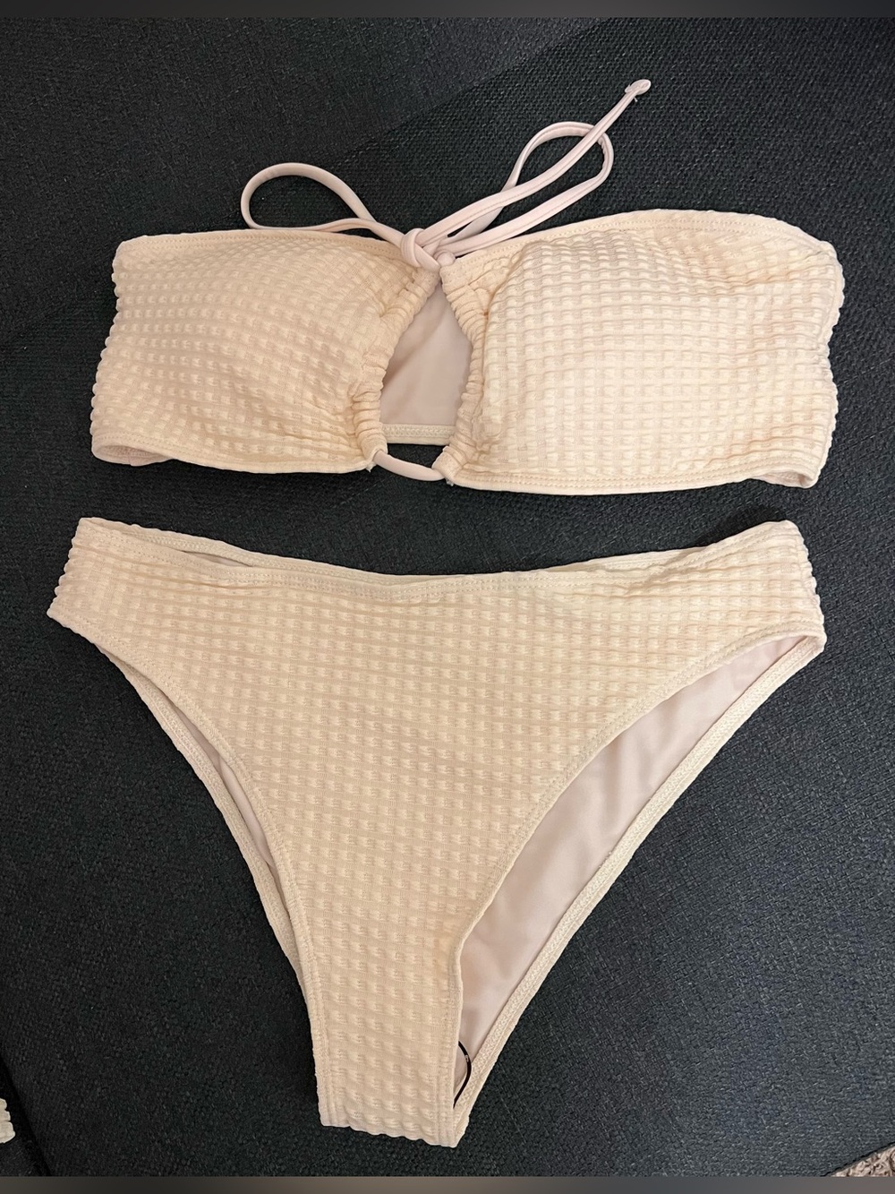 New SHEIN 3 piece swim set ivory size M